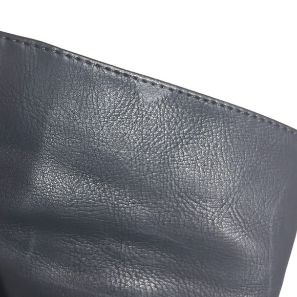 Ccocci black leather knee high pointed toe stacked wooden heel boots 8.5 - Picture 3 of 8